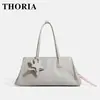 Bolsa Tote Escarchada Otoño/Invierno 2026, Bolso Baguette de Mano, Estilo Celebridad de Internet, Colgante de Estrella, Bolsa en Capas, Bolso de Hombro y Cruzado