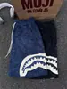 Shorts de Retazos Azul Marino Boca de Tiburón para Hombre Verano Cleanfit Secado Rápido para Playa Deportes al Aire Libre Pantalones de Cinco Puntos