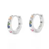 Brincos Clássicos de Diamante Colorido Mais Vendidos na Amazon Europeia e Americana, Brincos e Acessórios Elegantes de Alta Qualidade