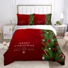 Serie navideña transfronteriza de Amazon Juego de funda de edredón y fundas de almohada impresión digital ropa de cama de tres piezas al por mayor