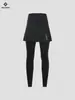 Pantalones tipo falda Xintown de Otoño Ciclismo Falso Dos Piezas Polar Esponjoso Pantalones Largos Pantalones para Montar en Bicicleta con Cubierta para Glúteos para Mujer