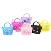 Bolso Cruzado de Silicona Transfronterizo para Niños Niñas Bolso de Hombro Único Salida Cadena de Cuadros de Diamante Estilo Pequeño Chanel Billetera de Mano al por Mayor