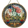 Letrero de Puerta del 250º Aniversario de Estados Unidos Transfronterizo Letrero de Puerta del 4 de Julio