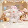 Original Peluche Vestido de Princesa Disfraz Conejo Llavero Lindo Dibujo Animado Muñeca de Disfraz Colgante de Bolso Pequeño Regalo