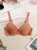 Sutiã de Camiseta Estilo Europeu e Americano Transfronteiriço Lingerie Lisa com Aro Alças Ajustáveis Sutiã Push-Up Sexy da Moda