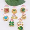 Cristal ouro antigo leão oco incrustado contas soltas miçangas pulseira diy areia dourada acessórios material de miçanga atacado