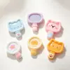 Acessórios de resina de frigideira multicoloridos de desenho animado, chaveiros de frutas, ímãs de geladeira, presilhas de cabelo de cola cremosa, materiais DIY