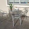 Celebridad de Internet para el Hogar Ocio Mercado Nocturno Placa de Aluminio Silla de Aluminio Mesa y Silla Juego de Cinco Piezas Producto Terminado Literario Portátil Plegable Dormitorio