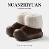 Fábrica de Zapatos Qidan Botas de Nieve de Invierno para Mujer con Forro de Lana, Zapatos de Algodón Engrosados y Cálidos para Niños, Botas de Algodón Antideslizantes para Exteriores de Suela Gruesa para Padres e Hijos