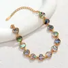 Novo modelo de comércio exterior, sensação de luxo leve e alta qualidade, pulseira de concha de abalone, pulseira de aço inoxidável com concha branca iridescente, requintada e versátil, atacado