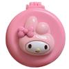 Pente Airbag em Formato de Filhote com Espelho de Maquiagem, Mini Pente de Massagem Dobrável Portátil de Desenho Animado, Espelho de Beleza, Estilo Menina