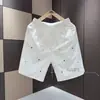 2026 Verão Masculino Secagem Rápida Respirável Cinco Pontos Calça Bordada Casual Versátil Simples Shorts Masculino Secagem Rápida Shorts Masculino