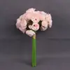 Item Quente em Alta no TikTok: Buquê Pequeno de Peônias com 27 Flores e um Vaso, Flores Artificiais para Decoração, Decoração de Sala de Estar