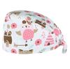 Gorro quirúrgico ajustable de dibujos animados estampados con cordones para cocina de hospital, gorro baotou, gorro quirúrgico para estomatólogo, enfermera