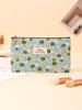 Bolsa de Cosméticos Floral para Mujer de Nuevo Estilo Transfronterizo, Bolsa de Aseo Floral Fresca Pequeña, Bolsa Portátil con Cremallera para Almacenar Maquillaje