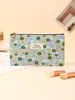 Bolsa de Maquiagem de Algodão com Estampa Floral de Origem Transfronteiriça, Porta-Moedas com Zíper de Mão, Bolsa Multifuncional para Armazenamento de Celular, Venda por Atacado