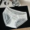 Diseño de Encaje Francés Sentido 2026 Nuevo Tanga para Mujer Cintura Media Cómodo Alta Apariencia Sexy Pequeño Secreto