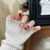 Fuegos Artificiales de Año Nuevo 3D Paquete de 30 Piezas Estilo Gato Ojo Ins Uñas Postizas de Gama Alta Pre-fabricadas Piezas de Uñas Portátiles