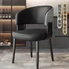 Cadeiras de jantar simples, adequadas para uso doméstico, mesas de jantar e restaurantes; estilo de luxo leve, com braços e encostos, ideal para salas de jantar, hotéis e salas de reunião; cadeiras de couro estofadas