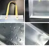 En stock Bolsa de Mano Transparente PP Mate Celebridad de Internet Bolsa de Regalo Personalizada de PVC Bolso de Mano de Plástico para Dulces de Boda Bolsa de Mano para Regalo