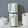 Toalha de Veludo Coral Atacado Pacote com Cinco Toalha Absorvente Listrada Espessa Criptografada Toalha de Rosto Listrada Cor Presente Bem-Estar