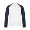 Camiseta informal de manga larga 11KN estilo americano, bloques de color de moda, para hombre y mujer, corte holgado, simple, transpirable, agradable para la piel, de secado rápido