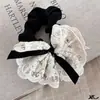 Anillo de Pelo Grande Estilo Coreano Niche Ins Vintage Lazo de Encaje Cuerda para el Cabello Intestino Grueso Super Hada para Mujer 2025 Nuevo Estuche de Cuero de Gama Alta