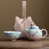 Tetera de Cerámica Miyan Pintada a Mano con Flores de Cerezo y Conejo Lindo, Gaiwan, Taza de Té, Taza de Té Estilo Fresco Pequeño, Taza de Café, Colección de Juego de Té Kung Fu