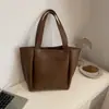 Bolso tote minimalista transfronterizo, bolso de hombro de gran capacidad, bolso casual de cuero suave para el día a día, bolso de mano versátil y elegante para mujer