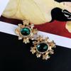 Fábrica Avó Verde Esmalte Médio Antigo Prata Agulha Brincos Pérola Ocidental Prata Agulha Brincos Comércio Exterior Brincos Elegantes A11