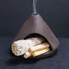 Soporte de Palo Santo de Madera Peruana Bandeja Portacenicero para Quemar Salvia Chimenea Pequeña de Cerámica Adornos de Ambiente