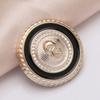 Botones Chanel de Plástico Galvanizado al por Mayor Cardigan Suéter Botón Redondo Texturizado Abrigo Abrigo con Botones de Perlas