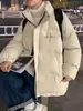 Chaqueta de Algodón Grueso Estilo Americano para Hombre Invierno Nuevo Estilo Abrigo de Algodón Tacto de Alta Gama Chaqueta acolchada con cuello alto Ropa de Algodón