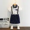 Vestido de Verão para Meninos Pequeno Terno Lindo Traje de Apresentação para Meninos Vestido de Florista Infantil Britânico