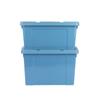 Caja de almacenamiento transparente de plástico, totalmente transparente, para el hogar, para guardar ropa, para aperitivos, juguetes, cesta de plástico para coche.