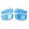 Separador de dedos de cinco furos almofada de silicone em favo de mel manga para dedos separador de dedos sobrepostos corretor de joanete protetor de dedos anti-dor