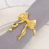 Nuevo Anillo para Servilleta Dorado Creativo Hotel Restaurante Vajilla Decoración de Mesa Hebilla Metálica para Servilleta Venta al por Mayor