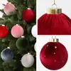 Adornos de bola de Navidad envueltos en terciopelo multicolor 6/8CM Decoración navideña bolas de Navidad de plástico decoraciones para árbol de Navidad