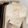 Camiseta Térmica Base para Niñas para Primavera, Otoño e Invierno 2025, Nueva Camiseta Cálida Infantil con Borde Fruncido, Top Elegante Ins