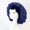 Gorro de Satén Imitación Seda con Correa Suave Ajustable, Gorro de Noche, Adecuado para Dormir, Gorro con Correa para Cabello Rizado