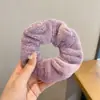 Nuevos scrunchies de felpa estilo hada para otoño e invierno, liga dulce de Ins para mujer, accesorio para el cabello simple y versátil para niña