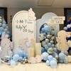 Bebê coelho um ano de idade banquete aniversário arranjo fundo parede cena decoração balão captura zhou cerimônia suprimentos adereços kt display board