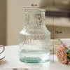 Jarrón de cristal en forma de cono, estilo ins nórdico, jarrón transparente grande y simple para bambú hidropónico, decoración de arreglo floral de escritorio y sala de estar