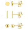 Comercio electrónico transfronterizo pendientes sencillos de acero inoxidable sin decoloración pendientes unisex temperamento pendientes coreanos