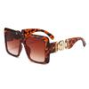 Gafas de sol de moda de marca con montura cuadrada de media cara al por mayor 2024 nuevas gafas de sol de moda para mujer gafas de pata ancha para hombre