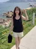 Camisola casual versátil de corte holgado para primavera y verano para mujer, se puede usar como capa exterior, top sin mangas que disimula la grasa corporal