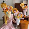 Día del Maestro Envoltura y Moldeado de Flores Pieza Todo en Uno Papel Rápido para Envolver y Moldear Flores Cartón Engrosado para Empaquetar Flores Materiales para Floristería