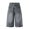 Ah Nuevos Jeans Personalizados de Pedrería Estilo Callejero para Hombre 2026 Pantalones Casuales Cropped Juveniles de Moda Suministro al por Mayor