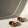 Soporte de Incienso de Madera Maciza de Nogal Negro para Ofrendar Incienso a Buda, Quemador de Incienso Creativo Hecho a Mano, Adorno de Soporte de Incienso de Madera Seca Estilo Zen