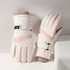 Guantes de esquí de invierno al por mayor, resistentes al viento, impermeables, con forro polar, cálidos, para pantalla táctil, para exteriores, para montar en coche eléctrico, guantes gruesos para hombre